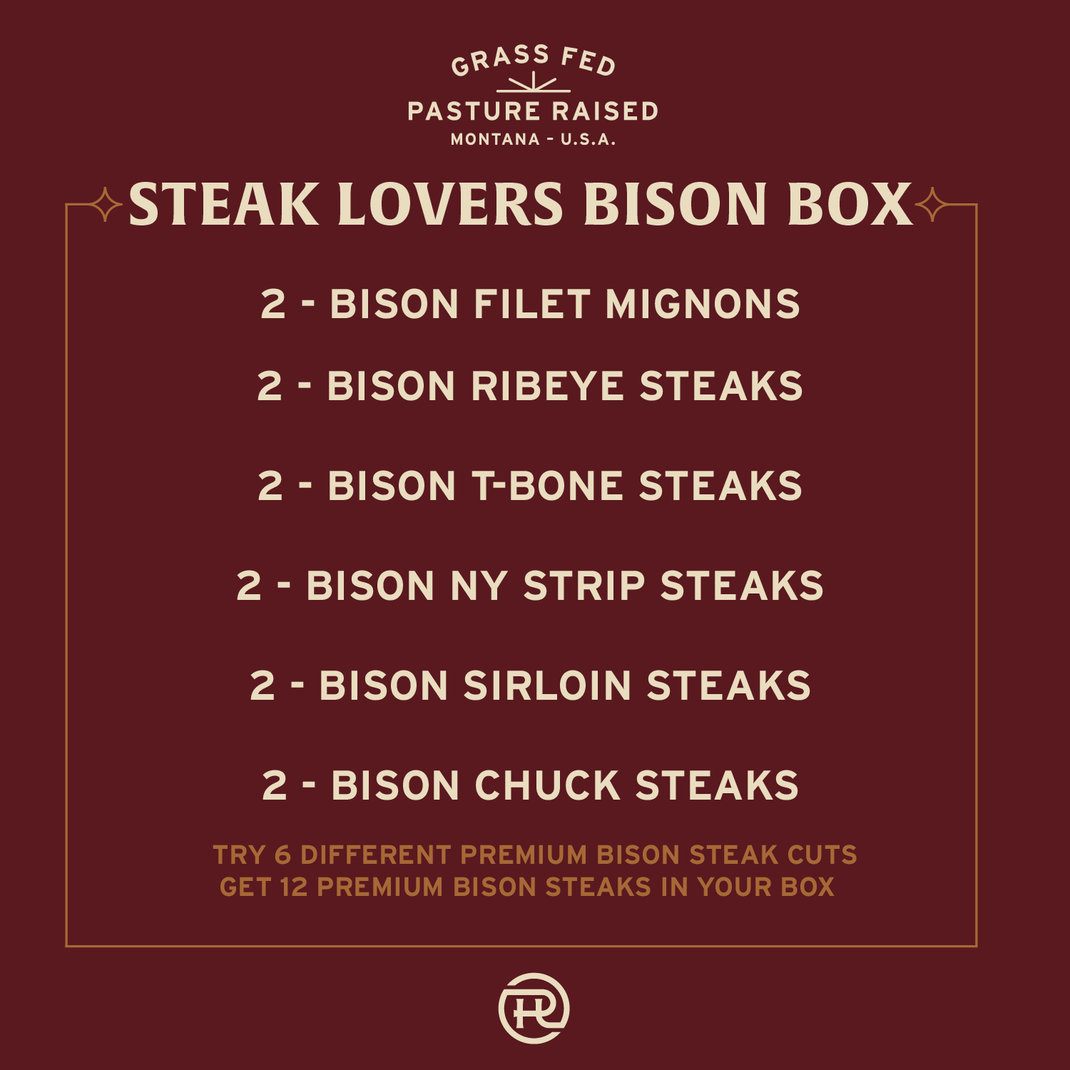 STEAK LOVERS // BISON BOX Ring of Horns