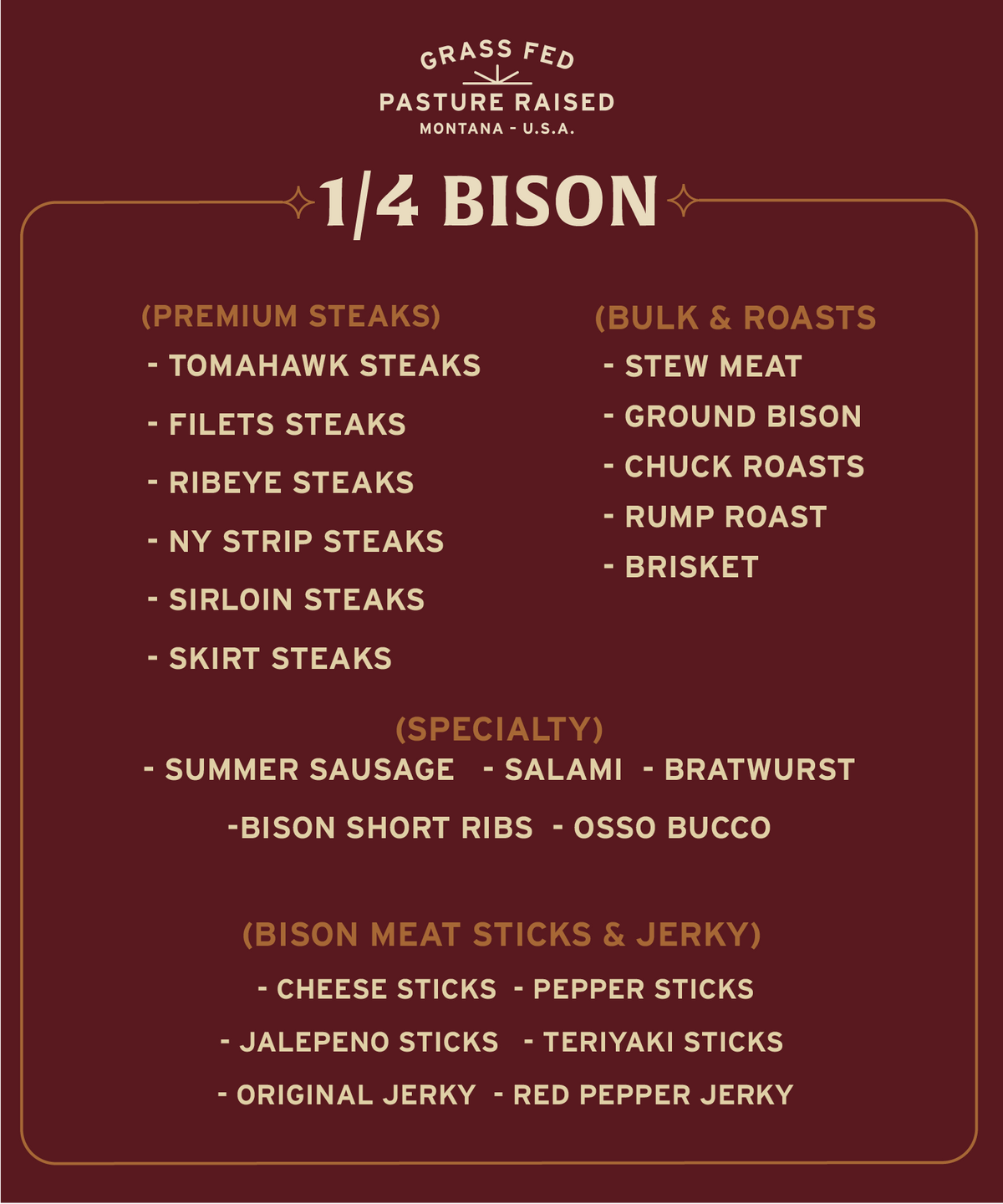 QUARTER BISON